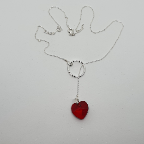 Collar de plata con corazón (Siam)