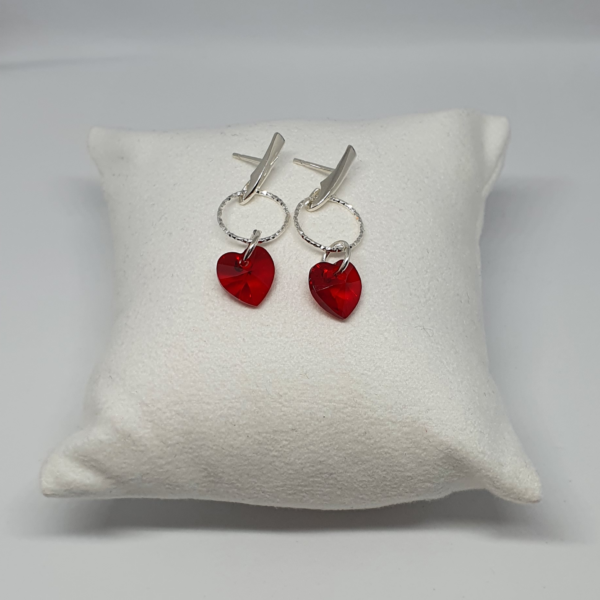 Pendientes Corazon de cristal. Siam - Imagen 3