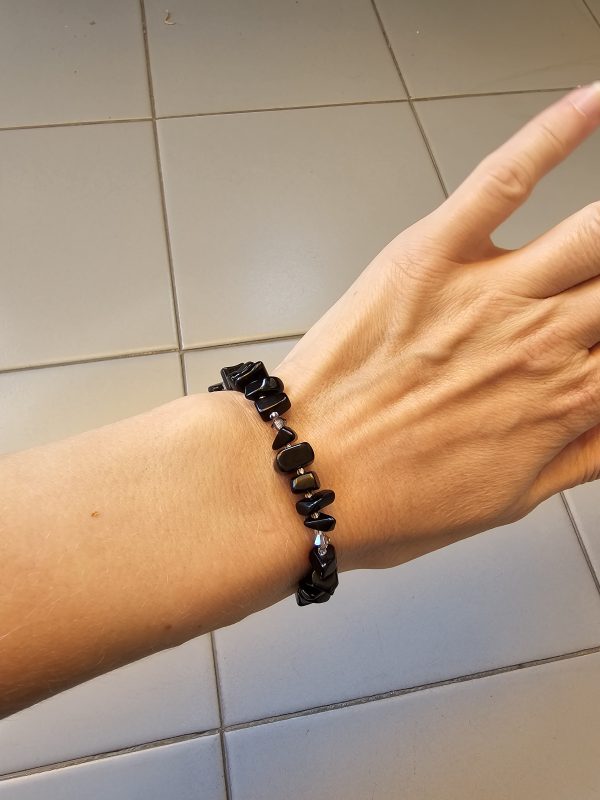 Pulsera de Obsidiana Negra en Plata 925 – Joyería Artesanal Elegante - Imagen 3