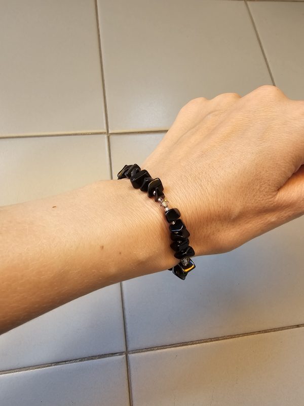 Pulsera de Obsidiana Negra en Plata 925 – Joyería Artesanal Elegante - Imagen 4