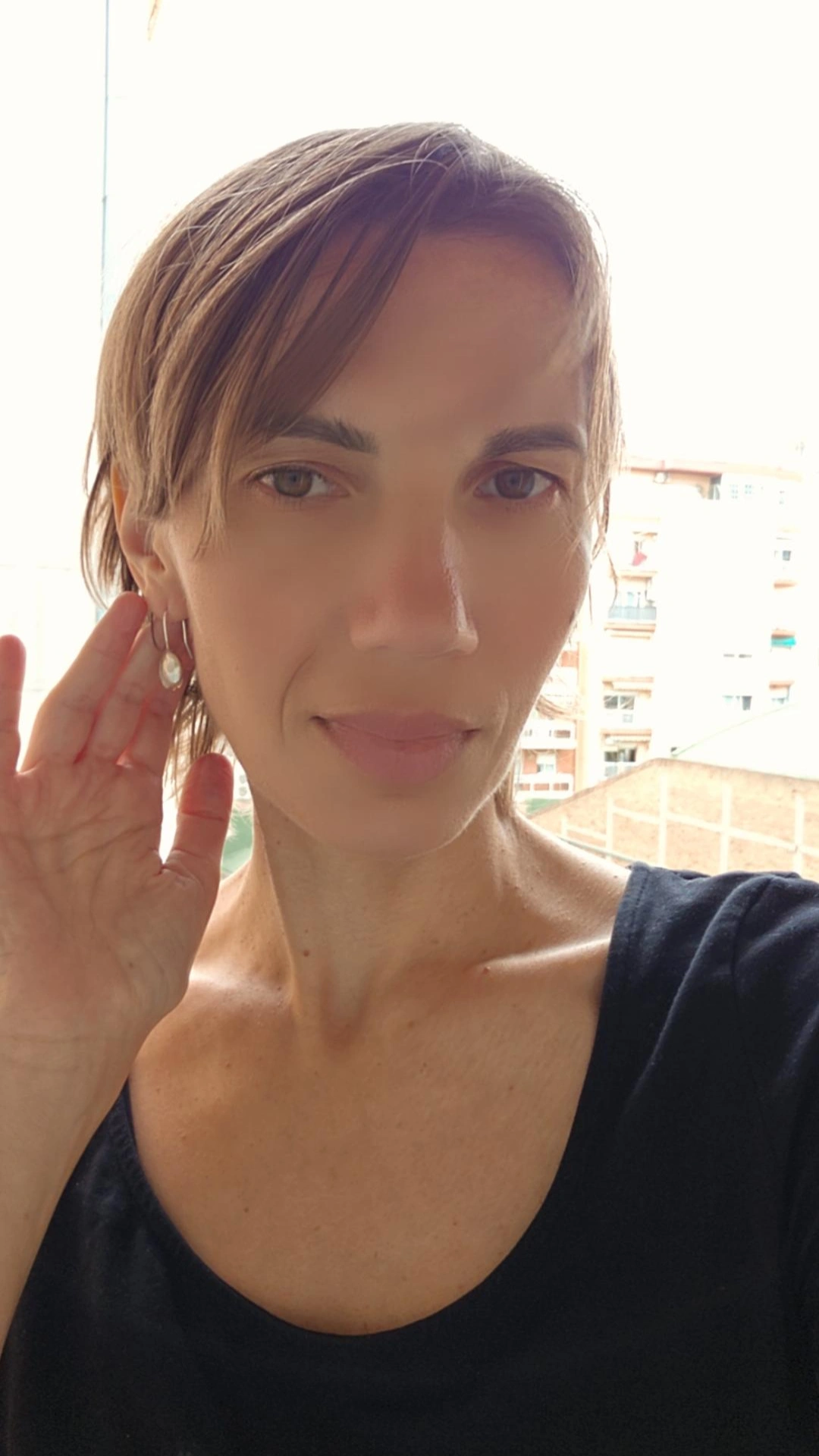 Pendientes de plata 925 con perlas barrocas naturales engastadas a mano - Imagen 5